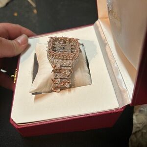 Cartier Rose Gold and Silver Men's Bracelet